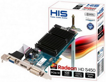 HIS Of radeon HD 5450 HIS HD 5450 silence 1gb